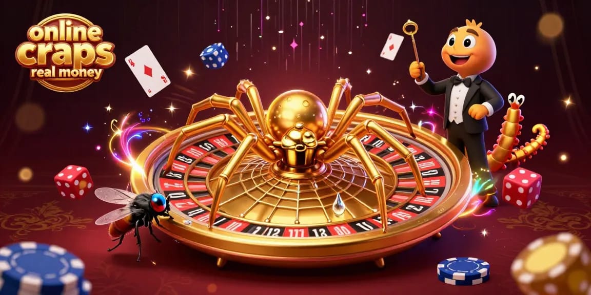 Experience the thrill of online craps real money with vibrant 3D casino art bringing gameplay to life.